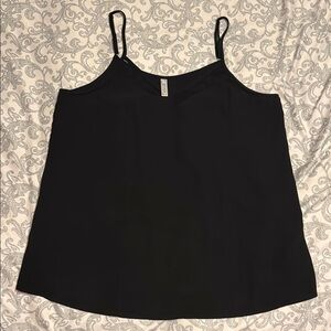 Black Sleeveless Camisole with A-Line Silhouette